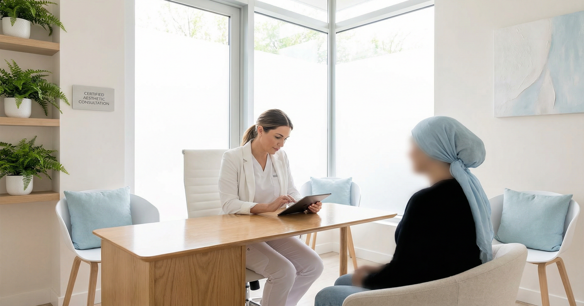 A licensed professional consulting with a client at a Lehigh Valley med spa